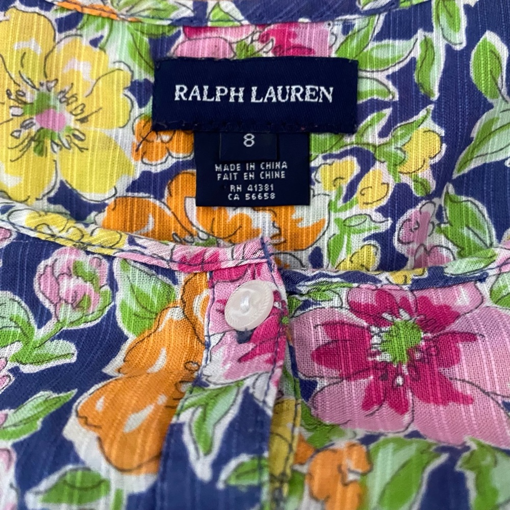 Ralph Lauren Maxi Batiste Floral Kids Dress - Picture 10 of 10